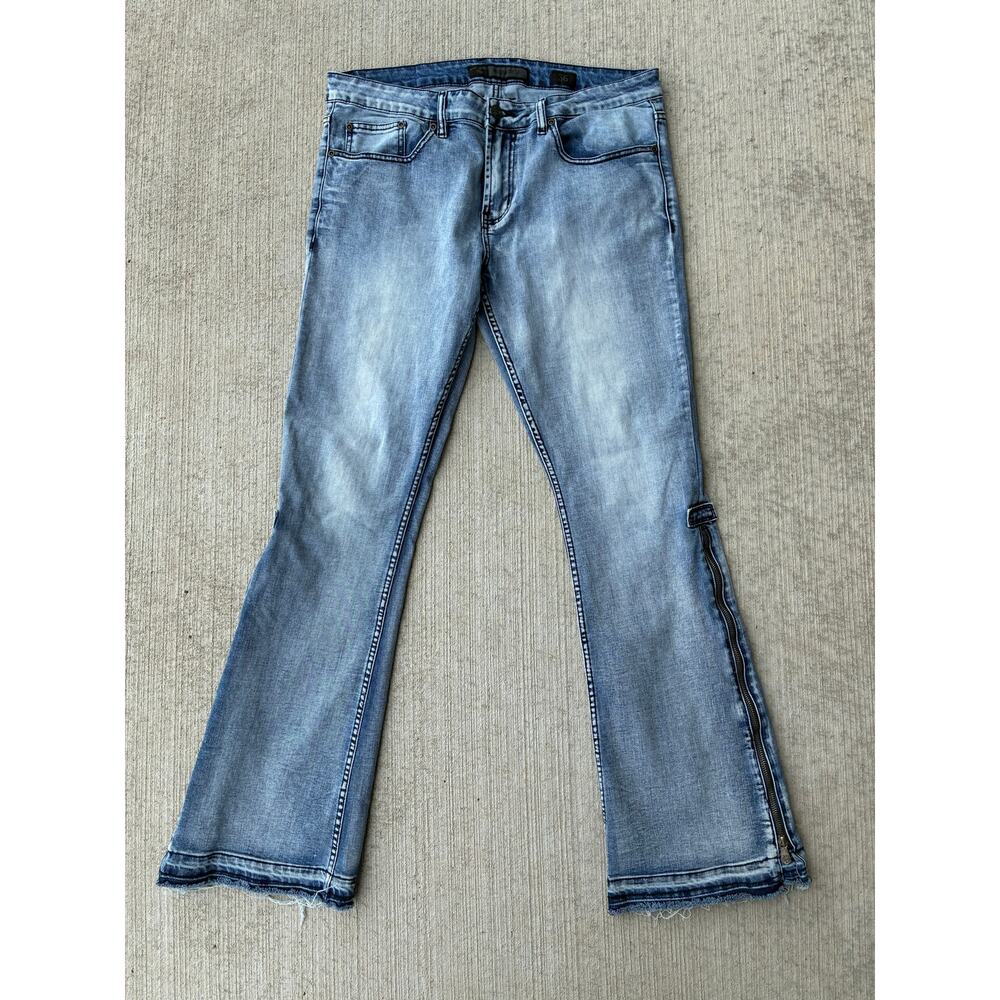 Hellraiser Side Zipper Jeans - Classic Blue size 36